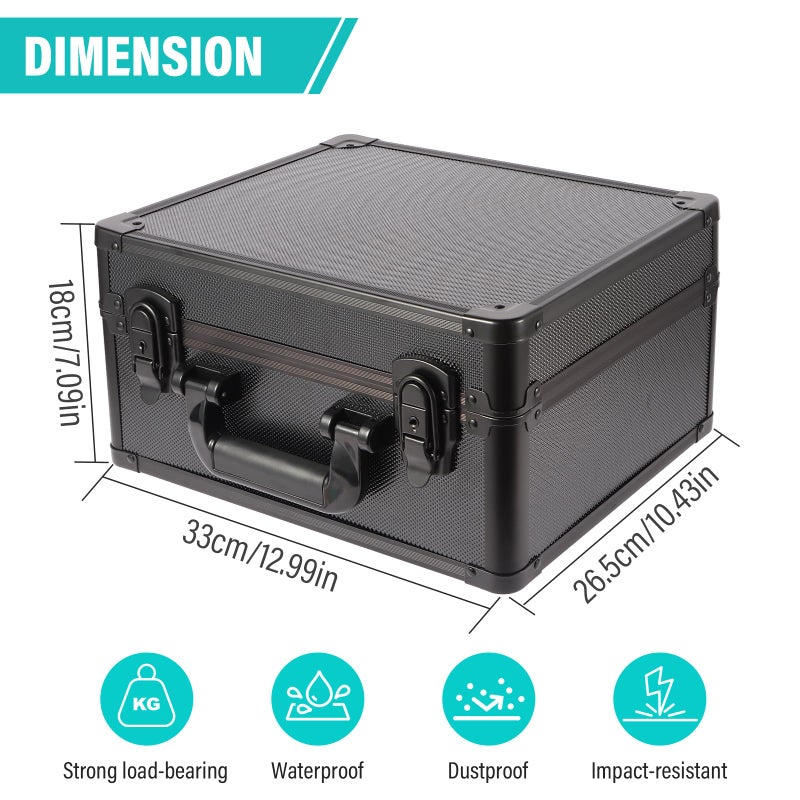 EcoVibe Graded Card Case Storage Box, Aluminum Alloy Trading Card Storage Box with Carry Handle, Sports Card Case Holders with Dividers, Graded Card Box Fits Psa, Tcg, Csg, Bgs, Sgc Slabs - Image 2