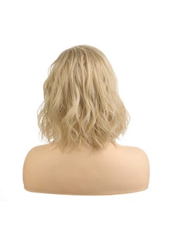 OneDor Onedor Shoulder Length Lace Front Short Wavy Hair Bob Wigs for Women (Blonde)  - Image 4
