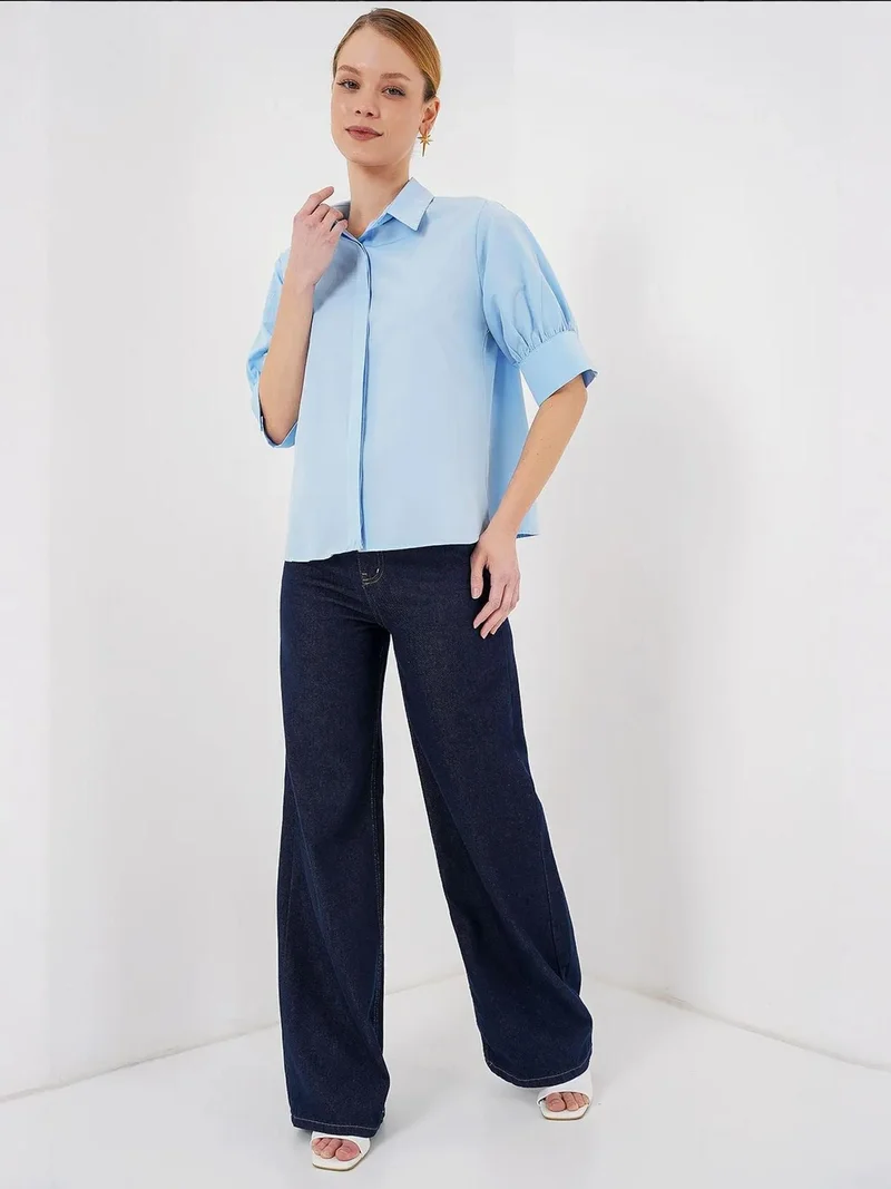 بيغ دارت قميص بوبلين بأزرار وياقة قميص