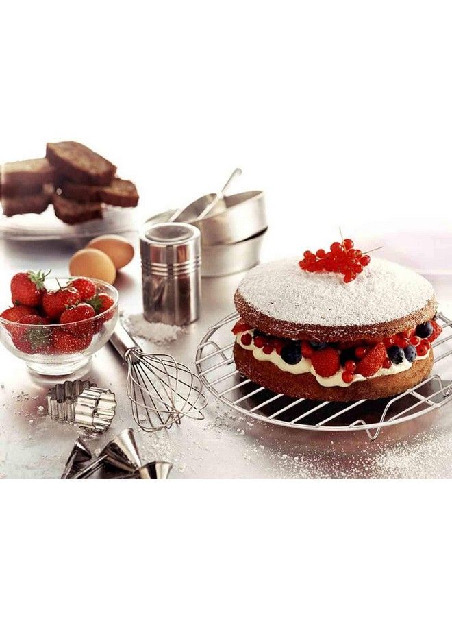 TeamFar Round Cooling Rack Set Of 2 9 Inch Round Rack Baking Steaming Roasting Rack Set Stainless Steel Healthy & Dishwasher Safe Mirror Finish & Rust Free - Image 5