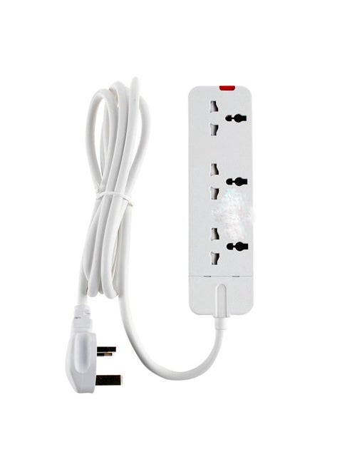 3 Way Universal Power Extension Socket White