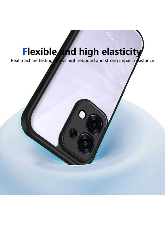 جراب حمايه شفاف مضاد للاصفرار ومقاوم للصدمات متوافق مع Oppo A6 Pro  (شفاف) - Image 3