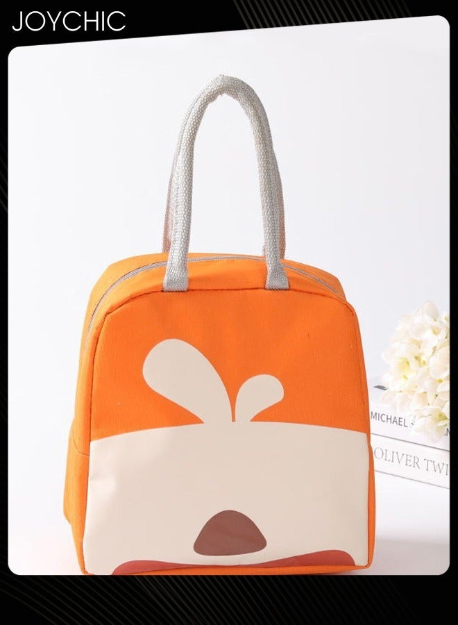 Joychic حقيبة غداء محمولة بتصميم كرتوني جميل مقاومة للماء والزيت مع حزام مقبض للمدرسة أو المكتب أو العمل أو السفر أو الأنشطة الخارجية - Image 2