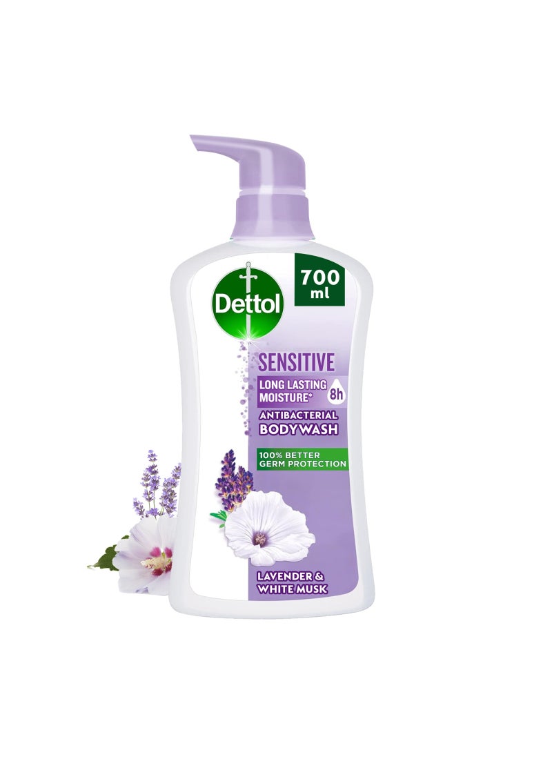 Dettol Sensitive Anti-Bacterial Body Wash 700ml - Image 1
