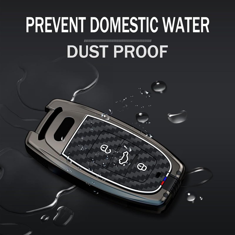 Ontto Luminous Car Key Fob Cover for Audi Models with Keychain - Image 4