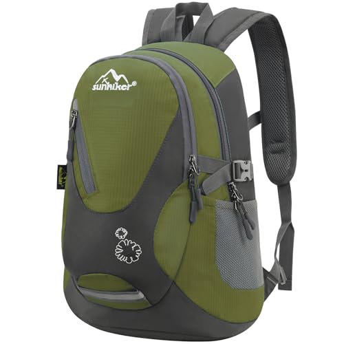 sunhiker Cycling Hiking Backpack Water Resistant Travel Backpack Lightweight SMALL Daypack M0714 Navy Green