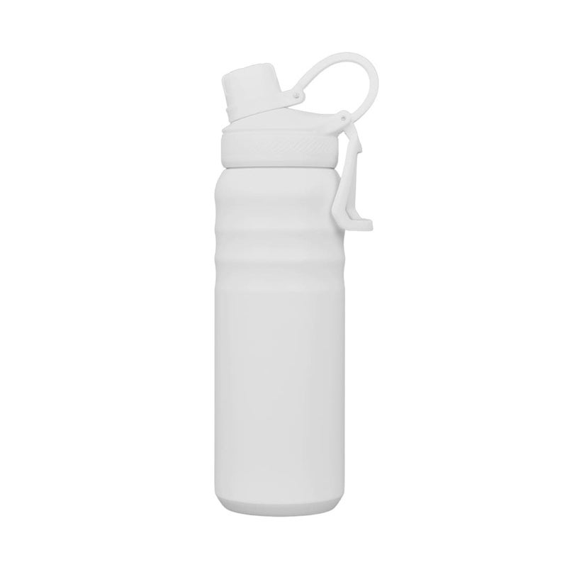 Hans Larsen Cento Double-Walled Stainless Steel Vacuum Flask 720ml Hot And Cold Insulated Sports Water Bottle, Leak-Proof Lid with Carry Loop, Durable Travel Flask for Daily Use - White - Image 1