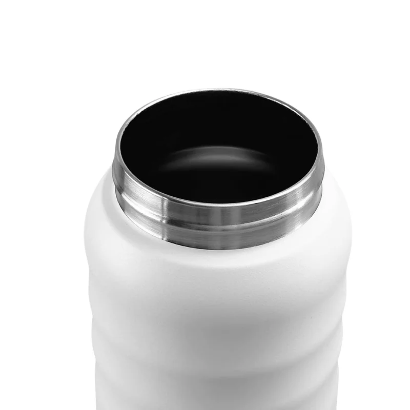 Hans Larsen White Hans Larsen Cento Double-Walled Stainless Steel Vacuum Flask 720ml Hot And Cold Insulated Sports Water Bottle, Leak-Proof Lid with Carry Loop, Durable Travel Flask for Daily Use - White  | Best Price UAE