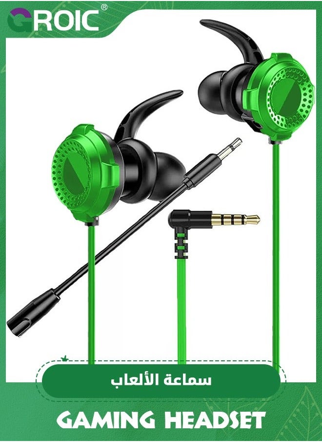 GROIC Dual Microphone Wired Earphone In-Ear Headphones with 3.5mm/Type-C Interface for Sports and Gaming, Corded Plug in Ear Buds  - Image 1