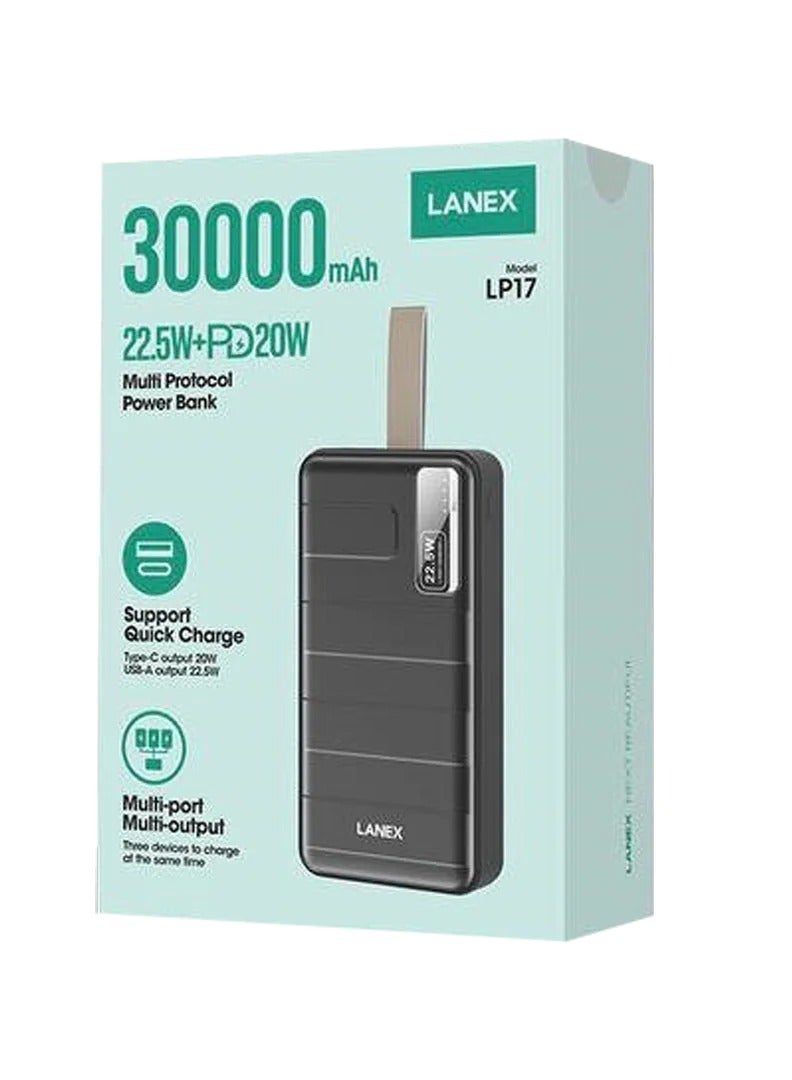 Lanex LP17 Power bank 30,000 mah 22.5W PD20W - Image 3
