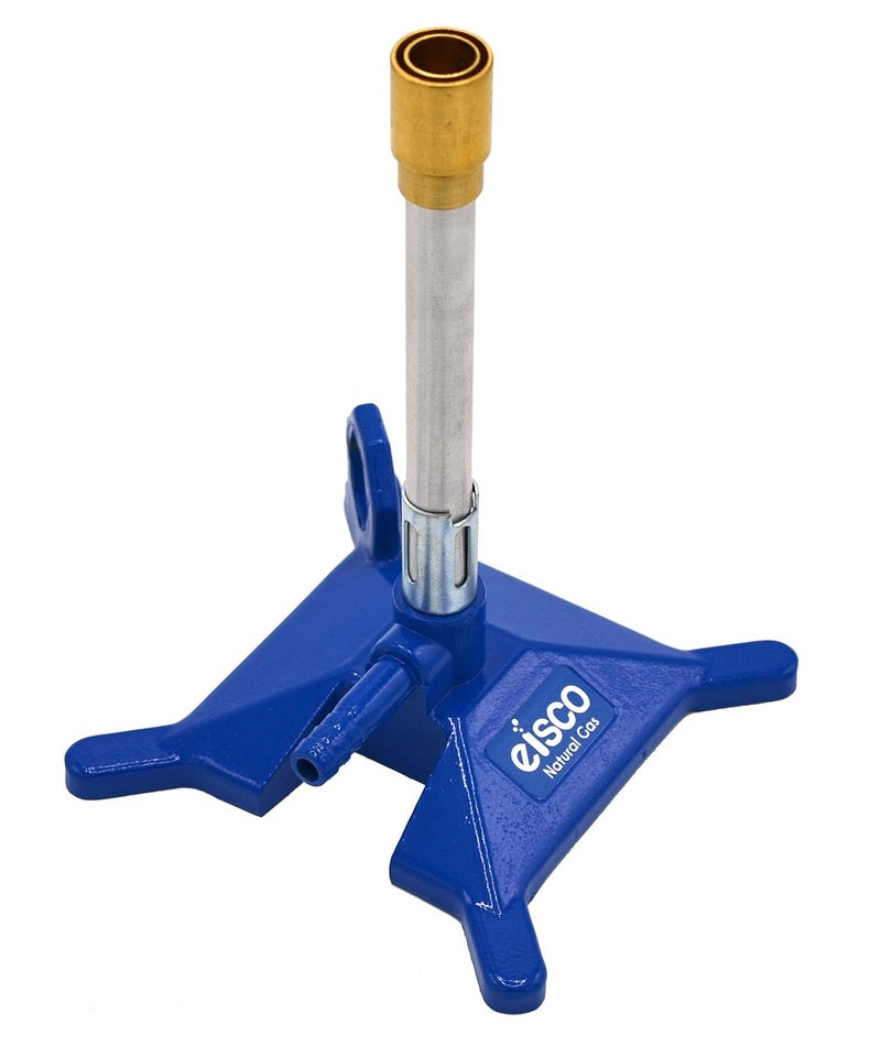 EISCO Bunsen Burner, Natural Gas - Flame Stabilizer, Air Flow Adjustable - Cast Iron StabiliBase, Anti-Tip Design with Handle - Suitable for use with Natural Gas - Image 2