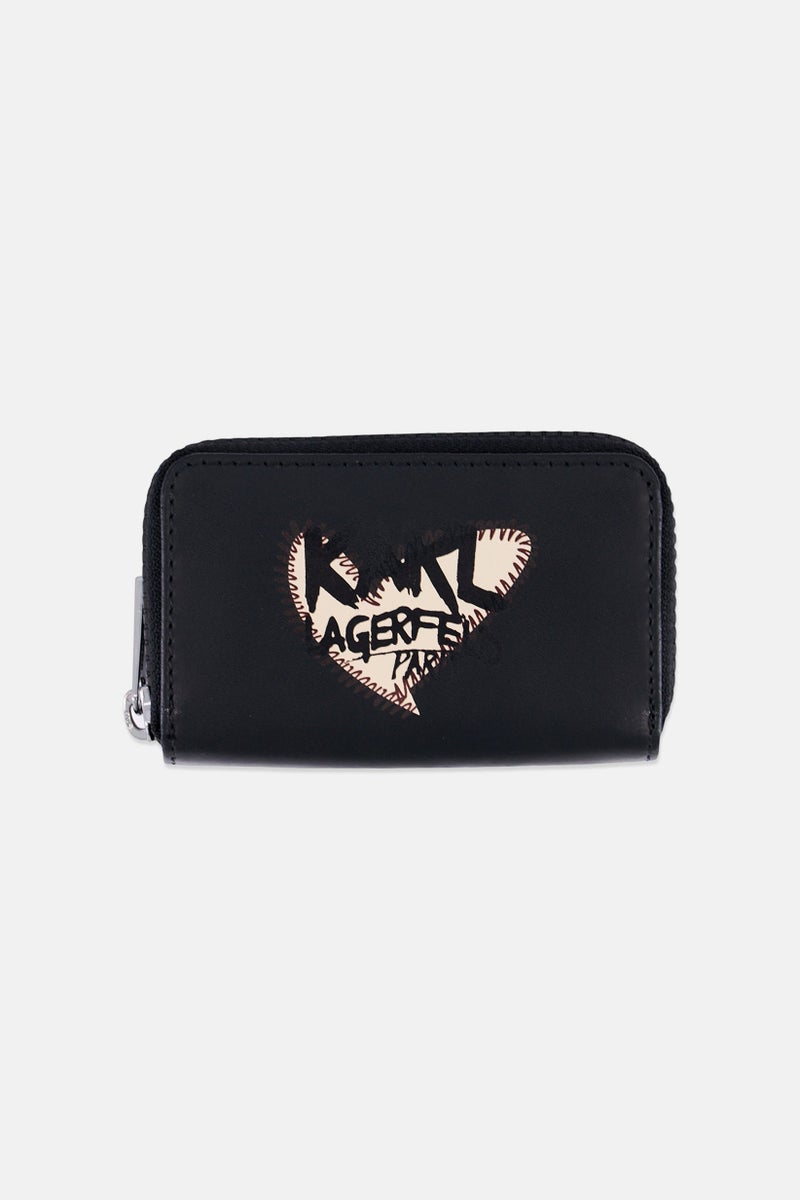 Karl Lagerfeld Men Graphic Print Wallet, Black - Image 1