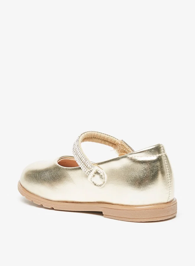 فلورا بيلا من شو إكسبرس Girl's Embellished Mary Jane Shoes With Hook And Loop Closure Ramadan Collection
