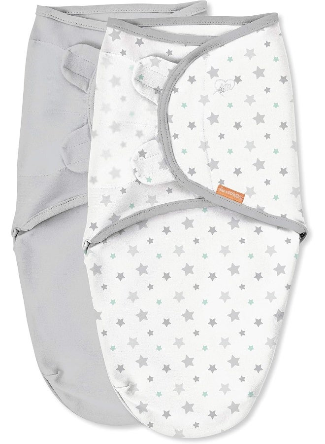 SwaddleMe Original Organic Swaddle â€“ Size Small/Medium, 0-3 Months, 2-Pack (Starry Skies ) - Image 1