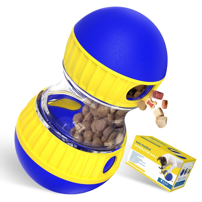 BSISUERM Dog Treat Dispensing Puzzle Toy Adjustable Food Dispenser Slow Feeder Puppy Enrichment Training Rolling Ball Pet Interactive Chase Toys for Small Medium Large Dogs to Keep Them Busy - Image 2