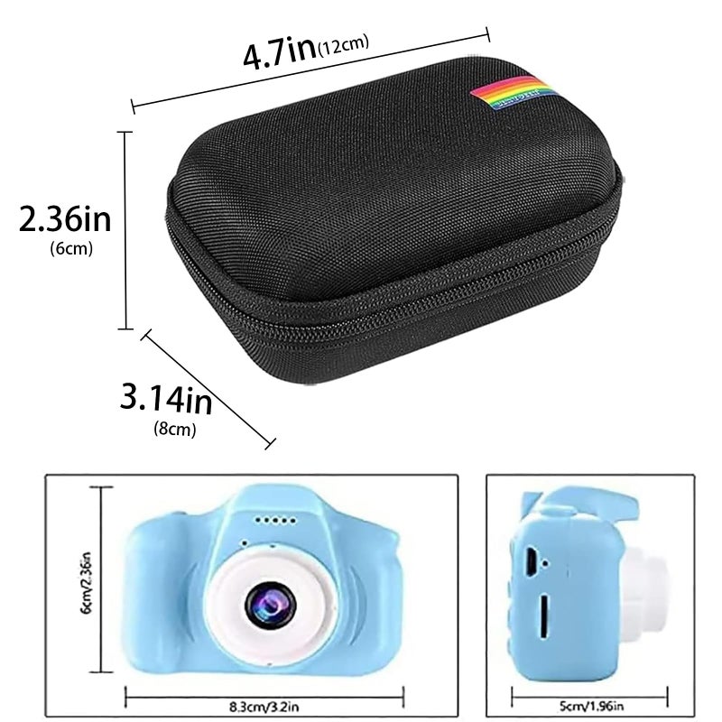 Leayjeen Kids Camera Case Compatible with Seckton/GKTZ/VATENIC/OZMI/PROGRACE/Nine Cube/Desuccu Kids Digital Camera Toys and Accessories, Birthday Holiday Gifts for Boys,Black(Case Only) - Image 2