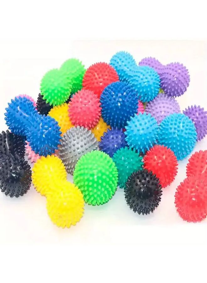 Sky Blue Peanut Yoga Massage Balls PVC Spiked Muscle Relaxation Reflexology Acupressure Nodes - Image 5