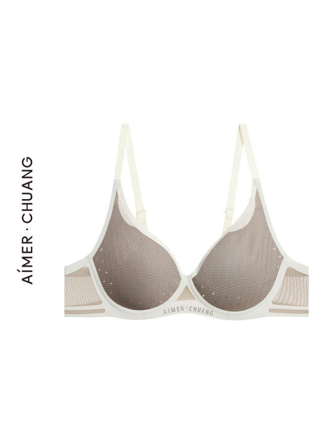 Aimer Women's Large Bust Breathable Seamless Side Support Bra Ca111361 Brown B75 - Image 5