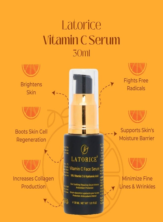 LATORICE Vitamin C Face Serum - Collagen Serum, Original Skin Energy, Facial Care, Improve Skin Texture, Moisturizing,10% Vitamin C & Hyaluronic Acid | Skin Soothing & Repairing Serum | 30 ml - Image 3