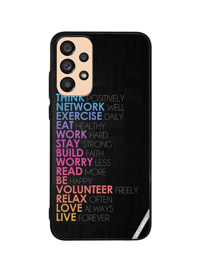 VR CREATIVE Protective Case Cover For Samsung Galaxy A23 Think Positively Network Well Design Multicolour - Image 1