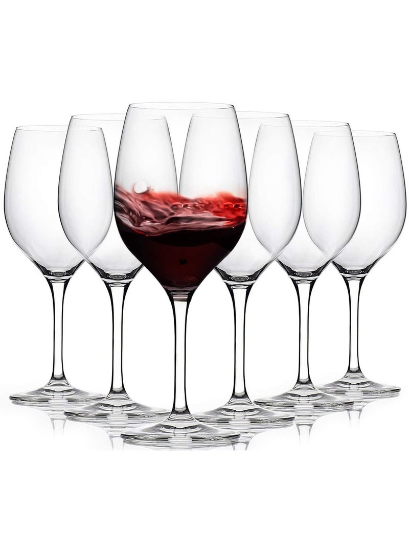 3Diamonds - Large Wine Glass Set of 6 by 3Diamonds -Crystal Red Wine Glasses 465 ml (15 1/4 oz) -All-purpose Wine Glasses Set for Celebrations - Anniversary - Wine Glass Gift Set - Image 1