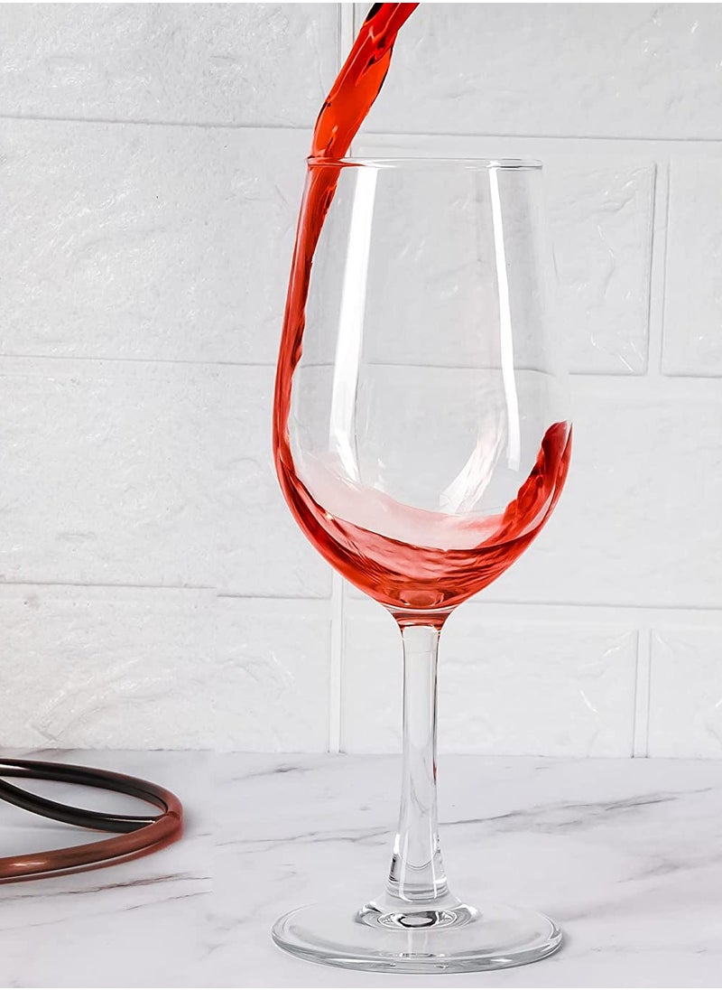 3Diamonds - Large Wine Glass Set of 6 by 3Diamonds -Crystal Red Wine Glasses 465 ml (15 1/4 oz) -All-purpose Wine Glasses Set for Celebrations - Anniversary - Wine Glass Gift Set - Image 1