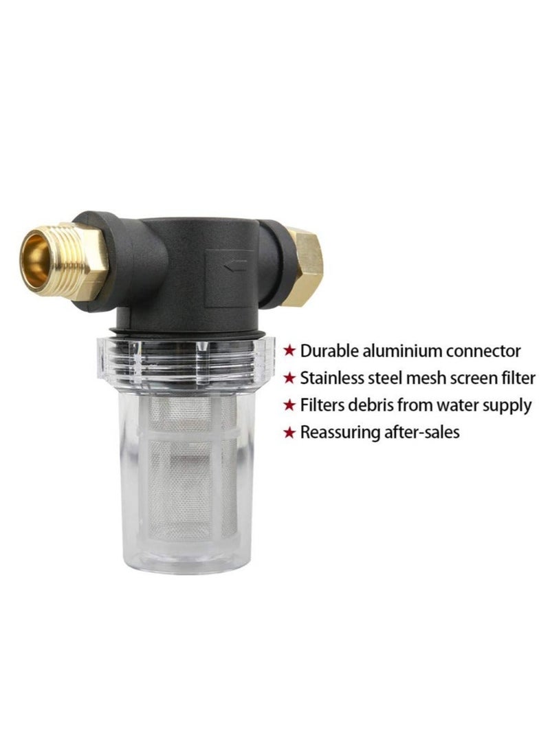 Generic - Garden Hose Filter, Garden Hose Inlet Filter for High Pressure Washer, Sediment Filter Attachment, 40 Mesh Screen, Extra 2 Pcs 100 Mesh, 3PCS O-Ring and 4PCS Filter Hose Washer - Image 1