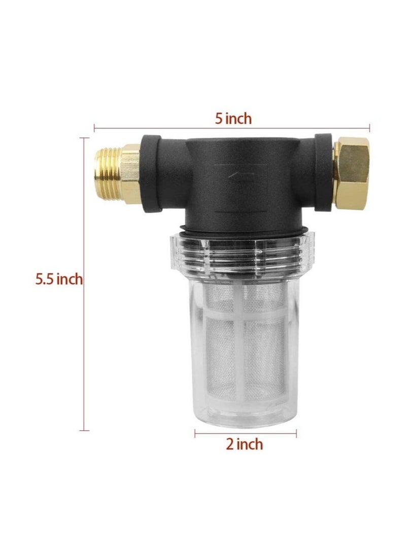 Generic - Garden Hose Filter, Garden Hose Inlet Filter for High Pressure Washer, Sediment Filter Attachment, 40 Mesh Screen, Extra 2 Pcs 100 Mesh, 3PCS O-Ring and 4PCS Filter Hose Washer - Image 1