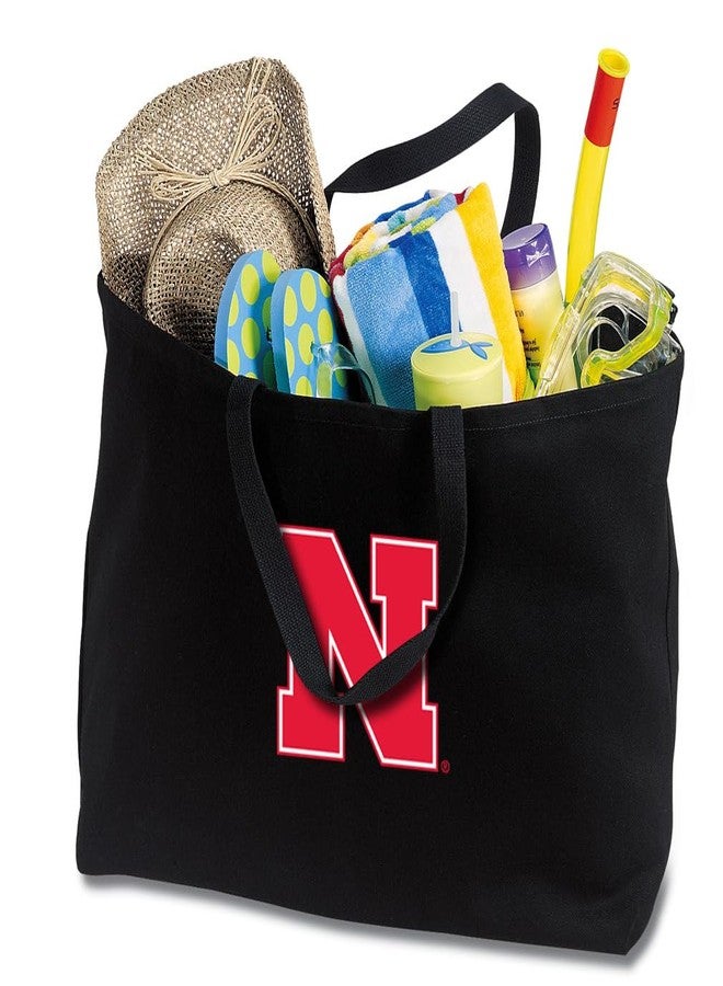 Broad Bay JUMBO Nebraska Huskers Tote Bag or Large Canvas University of Nebraska Shopping Bag - Image 2