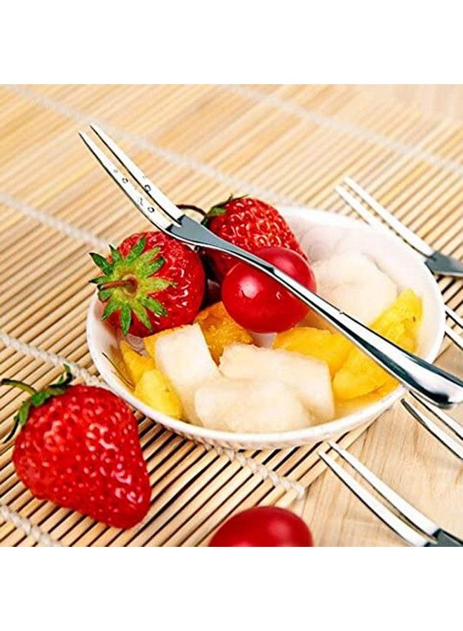 WARMBUY Small Stainless Steel Forks For Cocktail Appetizer Dessert Party Set Of 12 - Image 5