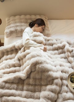 Sharpdo Winter Thickened Rabbit Fleece Blanket, Bedroom Double-sided Plush blanket, Cozy Fluffy Soft Warm Nap Blanket, 180*200 cm  - Image 1
