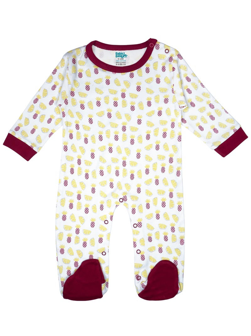 Babies Basic 5 piece Unisex 100% Cotton Sets include Bib, Romper, Mittens, Cap and Sleepsuit/Jumpsuit - Image 2