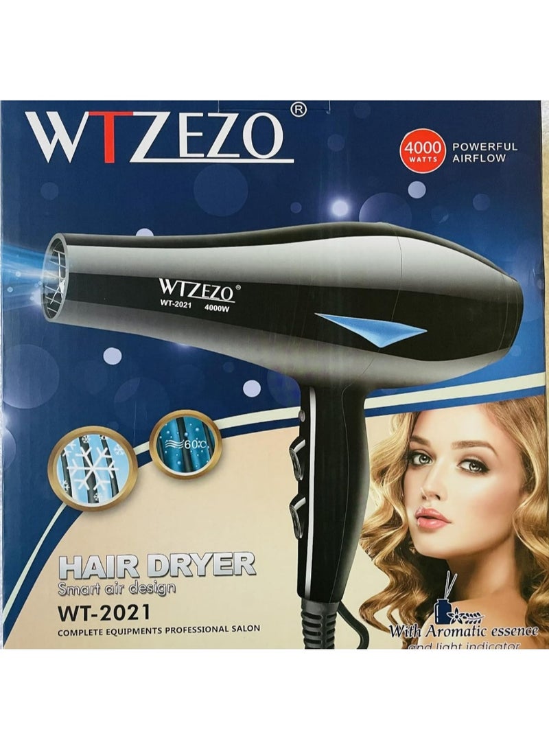 WTZEZO WT ZEZO 4000W Hair Dryer–Professional High-Power Blow Dryer with Ionic Technology, Fast Drying, Multiple Heat & Speed Settings for Home & Salon Use - Image 2