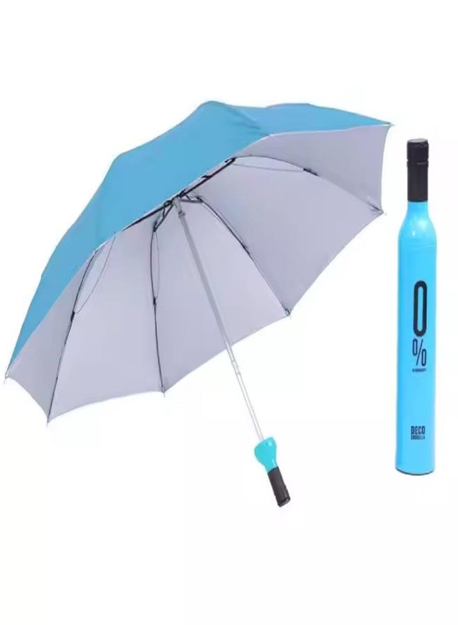 BLAGO Wine Bottle Beautiful Travel Umbrella, Automatic, Strong, Durable, Hidden Folding Umbrella for Rain, Sun Light for 2 Persons for Adult Men Women, Fun Gift, Random Color - Image 5