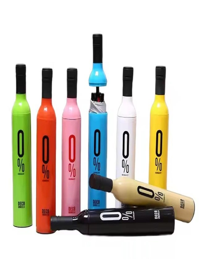 BLAGO Wine Bottle Beautiful Travel Umbrella, Automatic, Strong, Durable, Hidden Folding Umbrella for Rain, Sun Light for 2 Persons for Adult Men Women, Fun Gift, Random Color - Image 1