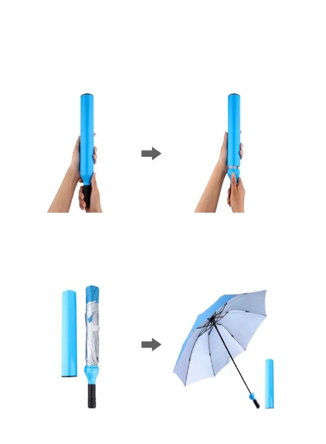 BLAGO Wine Bottle Beautiful Travel Umbrella, Automatic, Strong, Durable, Hidden Folding Umbrella for Rain, Sun Light for 2 Persons for Adult Men Women, Fun Gift, Random Color - Image 3