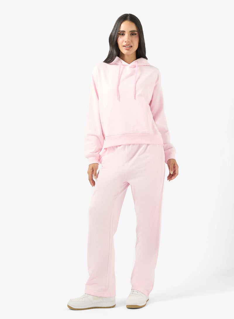Ginger Basics Hooded Sweatshirt & Wide Leg Sweatpant Set - Image 1