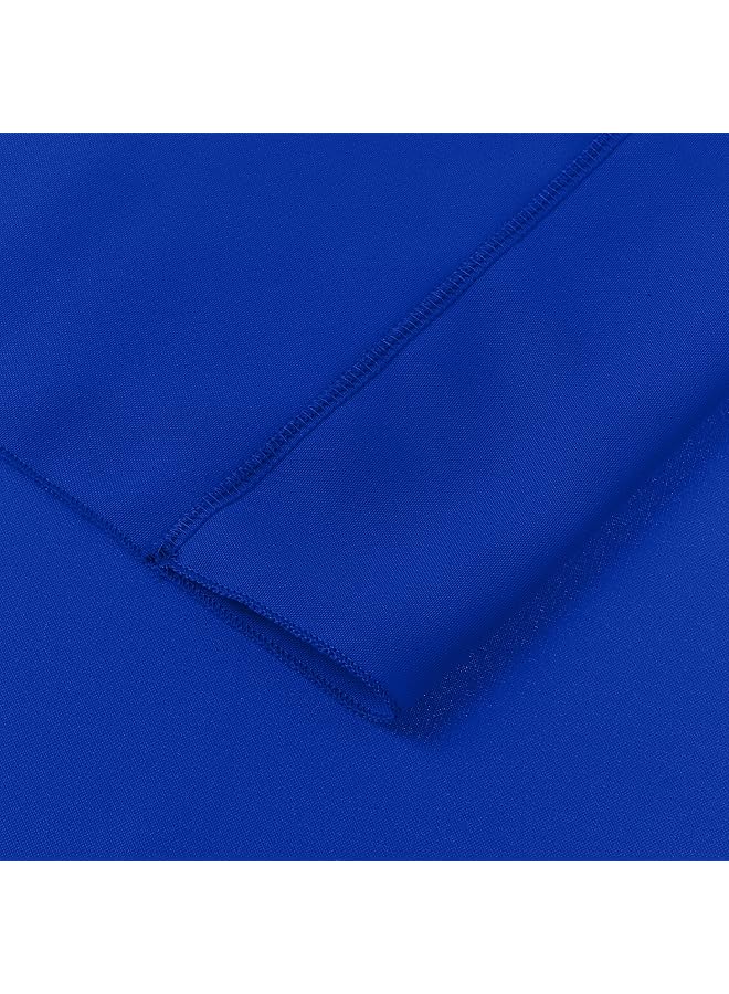 erorex 10 Feet X 10 Feet Polyester Backdrop Drapes Curtains Panels With Rod Pockets Wedding Ceremony Party Home Window Decorations Royal Blue - Image 3