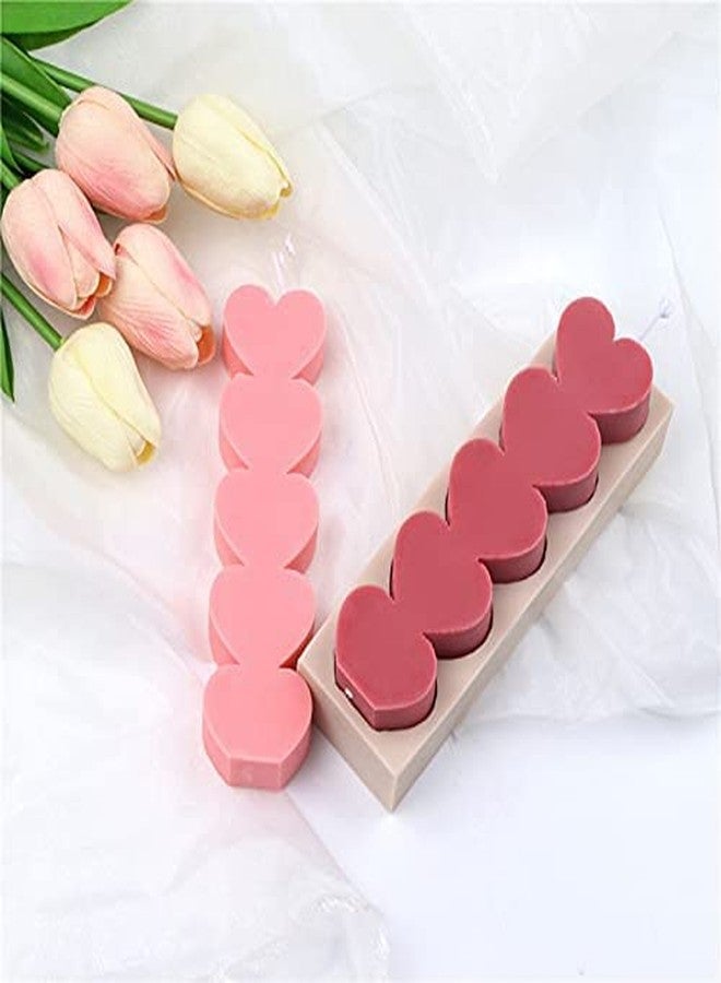 MATIN IMPEX Love Heart Shape Candle Silicone Molds for Making Candle Resin Pillar Aromatherapy Candles Wax Soap Flower Specimen Clay Craft (WCM028) - Image 3