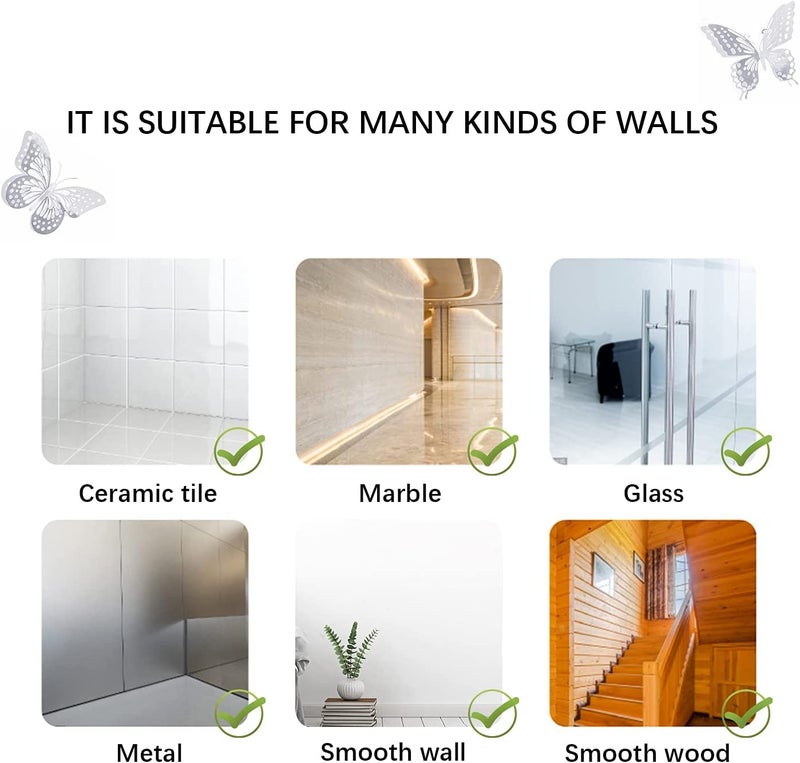 SpecialYou.in Special You Silver Butterfly Wall Stickers - 12 Pcs, Home Decor, Room Decoration, Butterfly Theme Birthday Decorations - Image 3