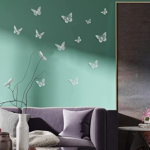 SpecialYou.in Special You Silver Butterfly Wall Stickers - 12 Pcs, Home Decor, Room Decoration, Butterfly Theme Birthday Decorations - Image 5