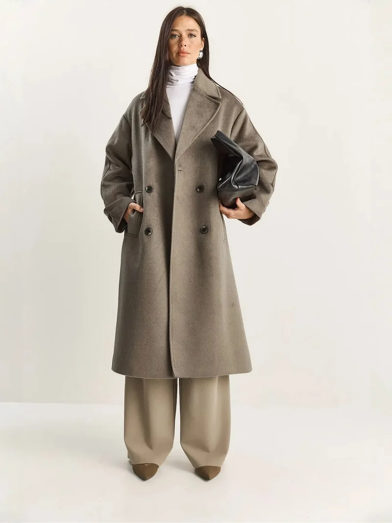 Bianco Lucci LUCCI Oversized Long Coat