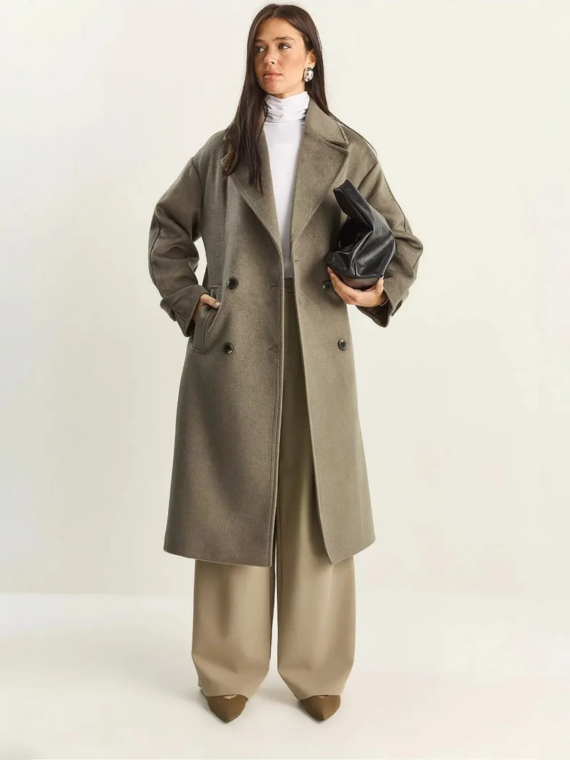 Bianco Lucci LUCCI Oversized Long Coat