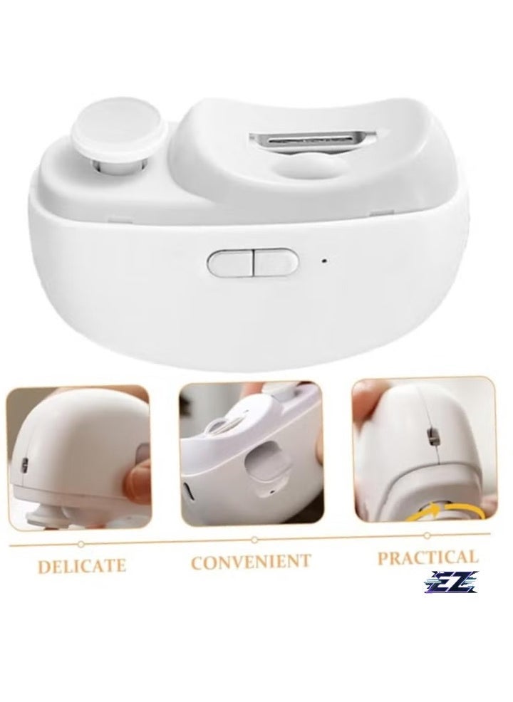 ELTRAZONE Automatic Nail Clippers Cutter – Professional Safe Nail Care for Newborns, Babies & Toddlers – Safe and Easy-to-Use Baby Nail Cutter Scissors with Automatic Baby Nail File – White - Image 2