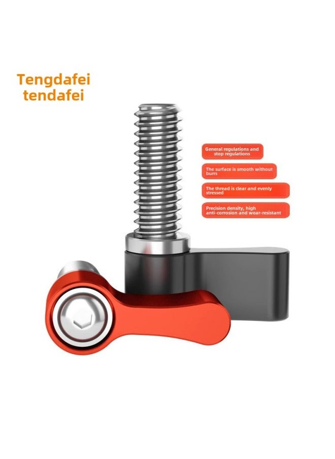 Generic - M4M5M6 Aluminum Alloy L-shaped Handle Stabilizer Rabbit Cage Screw Sports Camera Adjustable Angle Hand Screw-Color:Tf10551-b (large Handle M4*25) - Image 1