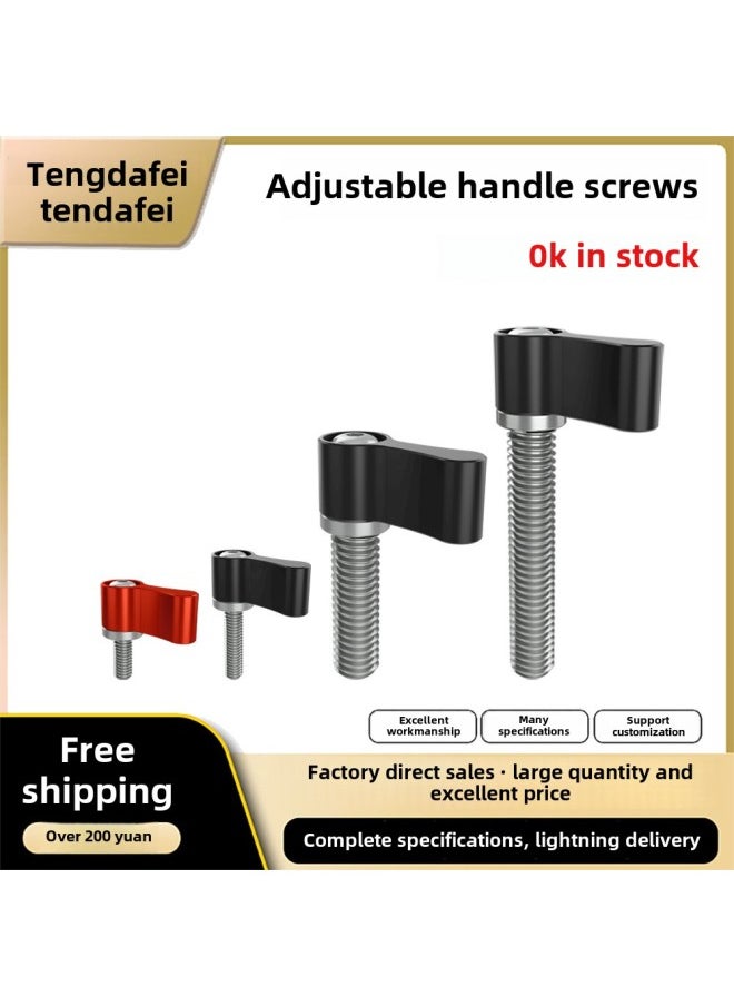 Generic - M4M5M6 Aluminum Alloy L-shaped Handle Stabilizer Rabbit Cage Screw Sports Camera Adjustable Angle Hand Screw-Color:Tf10551-b (large Handle M4*25) - Image 1