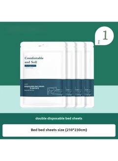 1 x 5 pcs Disposable Bedding Set Twin 4-Piece [1 pack of double sheets sterilized to increase] 210*230