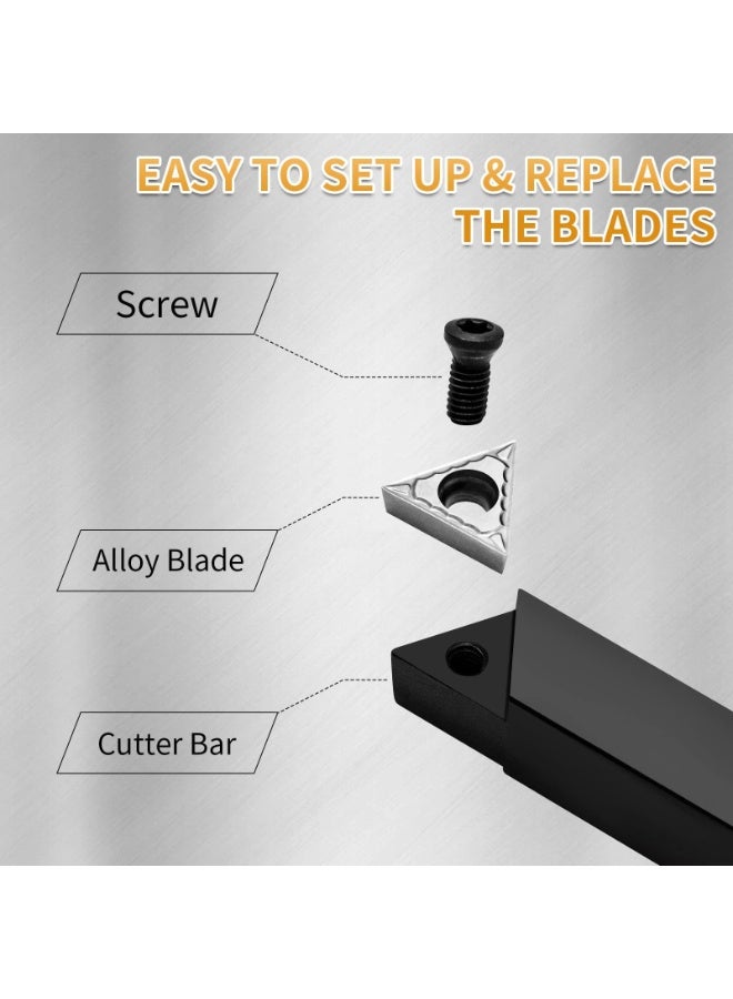 5PCS,Indexable Carbide Turning Inserts Holder Set for Machining Lathes, Metal Lathe Tools Inserts Bits with Carbide Inserts (Size : B) - Image 4