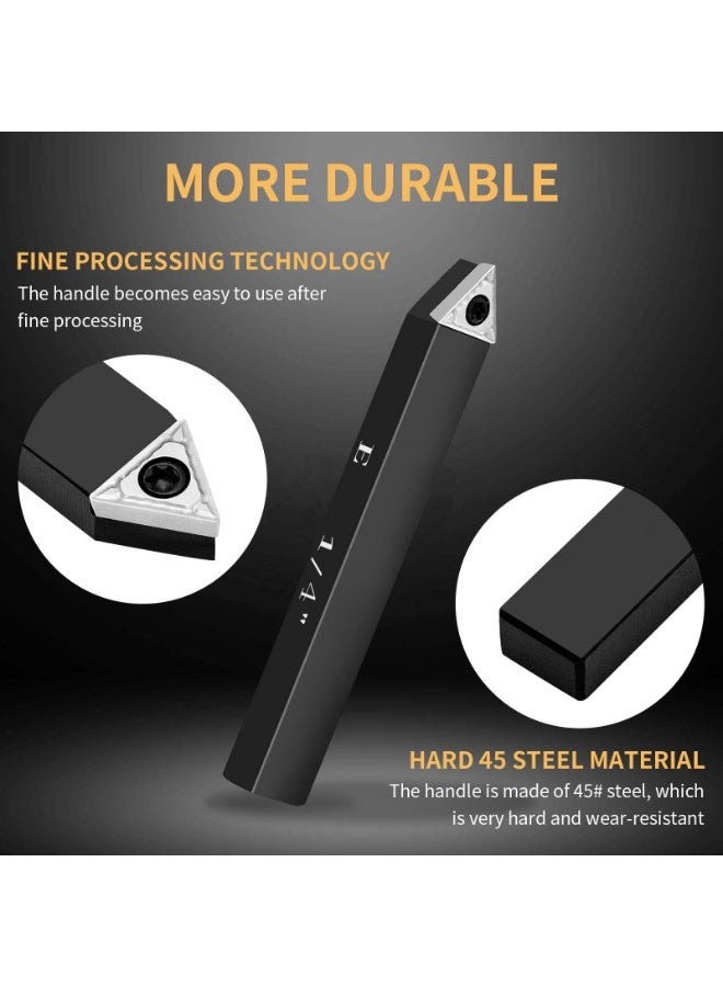 5PCS,Indexable Carbide Turning Inserts Holder Set for Machining Lathes, Metal Lathe Tools Inserts Bits with Carbide Inserts (Size : B) - Image 3
