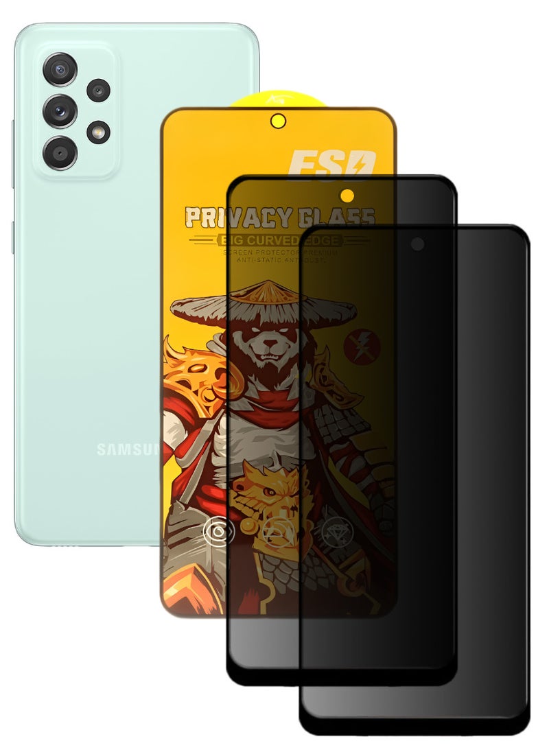 ESD 2 Pieces Tempered Dustproof Privacy Glass Screen Protector Compatible For Samsung Galaxy A52s - Image 1